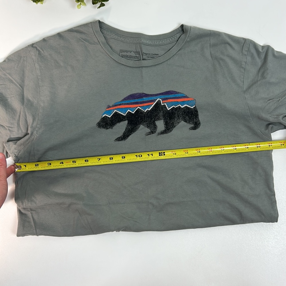 Patagonia Bear Logo Organic Cotton Tee Shirt Slim Fit Men’s Size Large L 🌿 - Picture 5 of 11